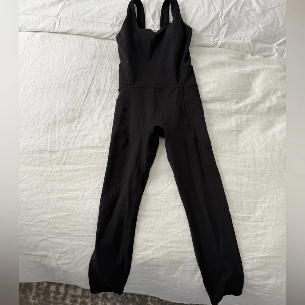 Athleta Salutation Stash 7/8 bodysuit NWOT black size Small - Picture 2 of 4